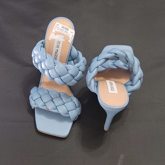 BRAND NEW STEVE MADDEN WOMEN"S CHUNKY BRAIDED STRAP DETAILS KENLEY HEELE… - Picture 8 of 14